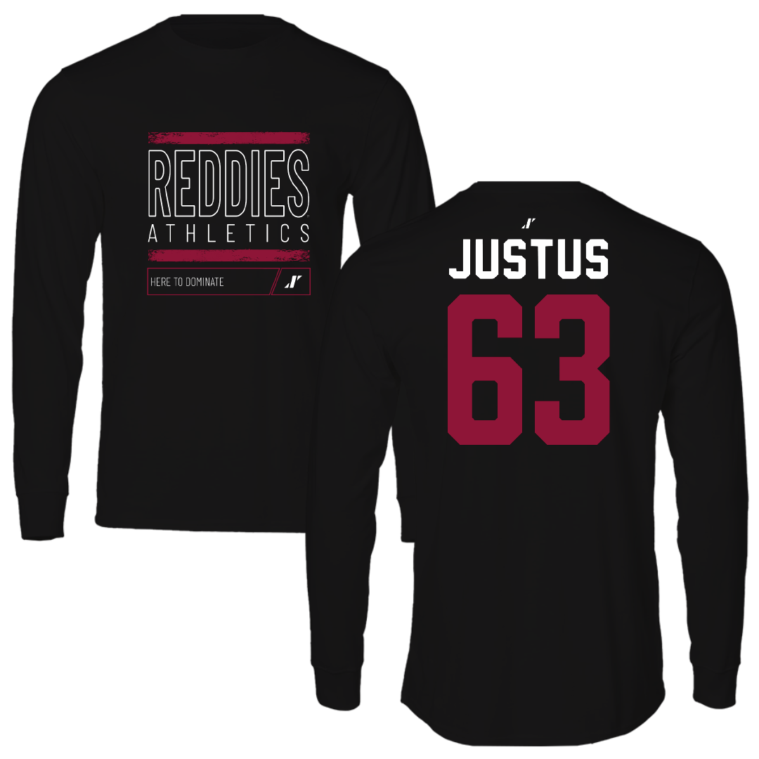 Henderson State University Football Black Dominate Long Sleeve - #63 Conner Justus