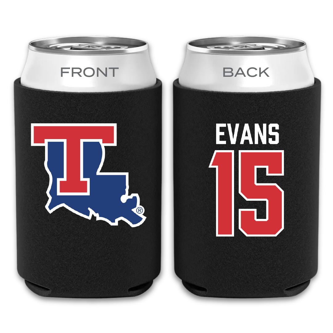 Louisiana Tech University Football Black Can Cooler - #15 Jessie Evans