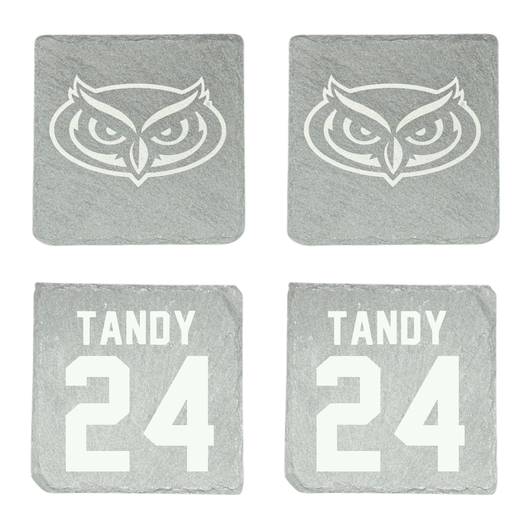 Florida Atlantic University Basketball Stone Coaster (4 Pack)  - #24 Dekeyvan Tandy