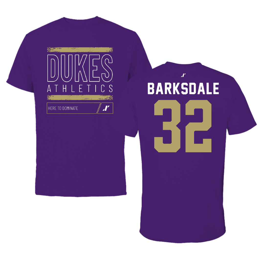 James Madison University Football Purple Dominate Performance Tee - #32 DJ Barksdale