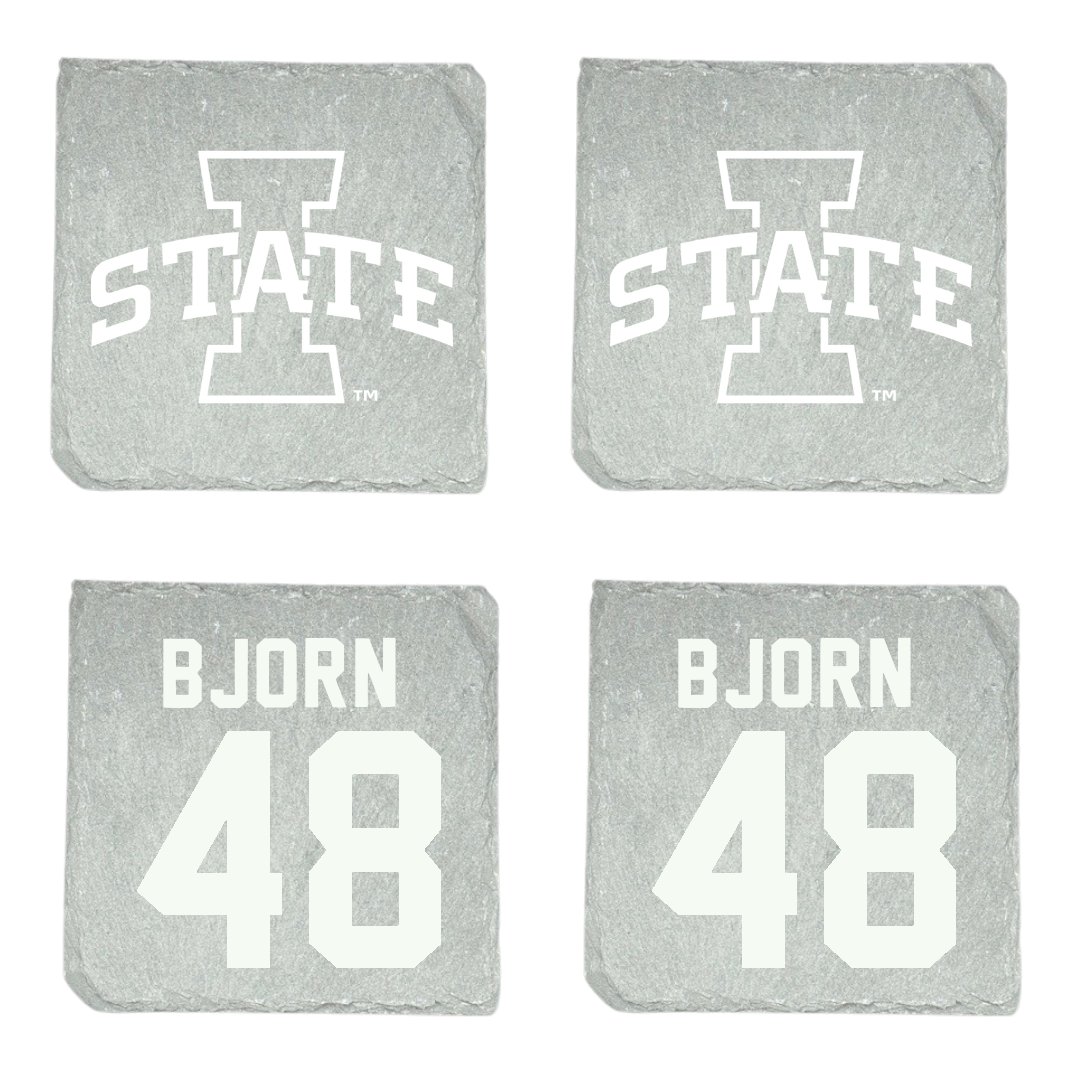 Iowa State University Football Stone Coaster (4 Pack)  - #48 Jack Bjorn