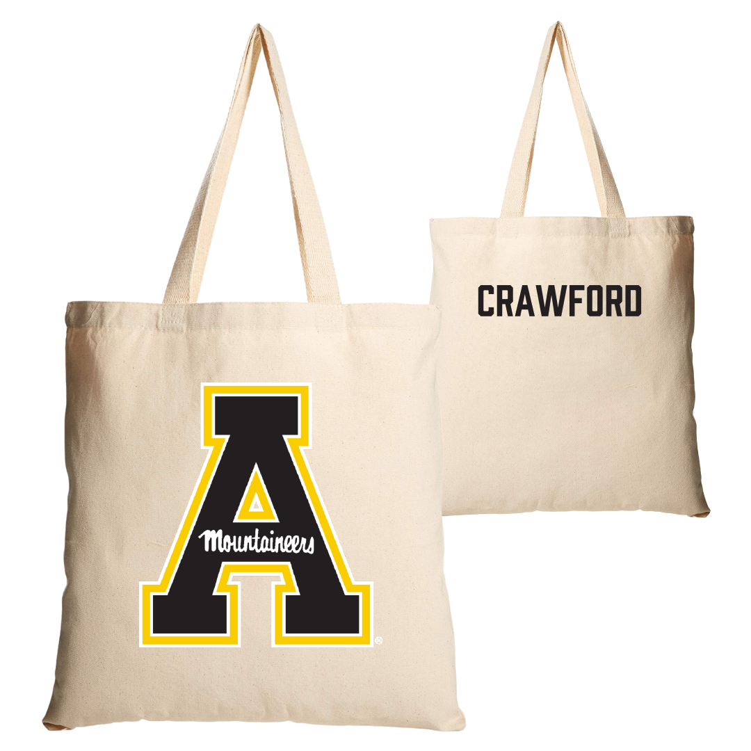 Appalachian State University TF and XC Tan Canvas Tote Bag - Deuce Crawford