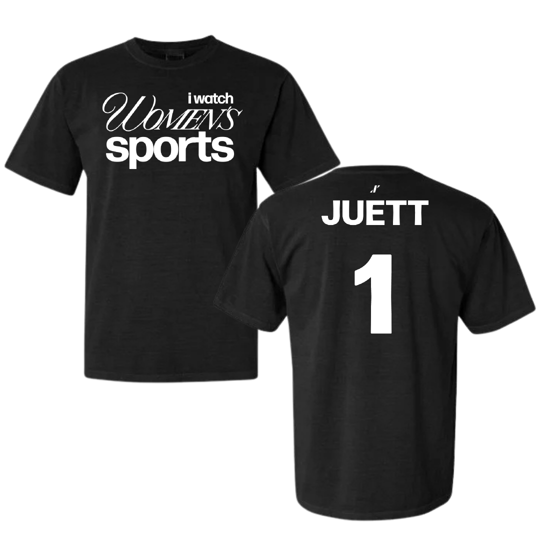 Western Carolina University Softball Black WHM Comfort Colors Tee - #1 Tessa Juett