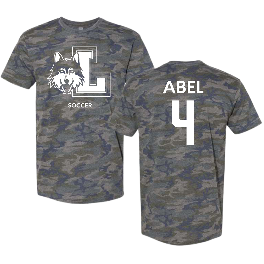 Loyola University-Chicago Soccer (W) Vintage Camo Tee - #4 Alaina Abel