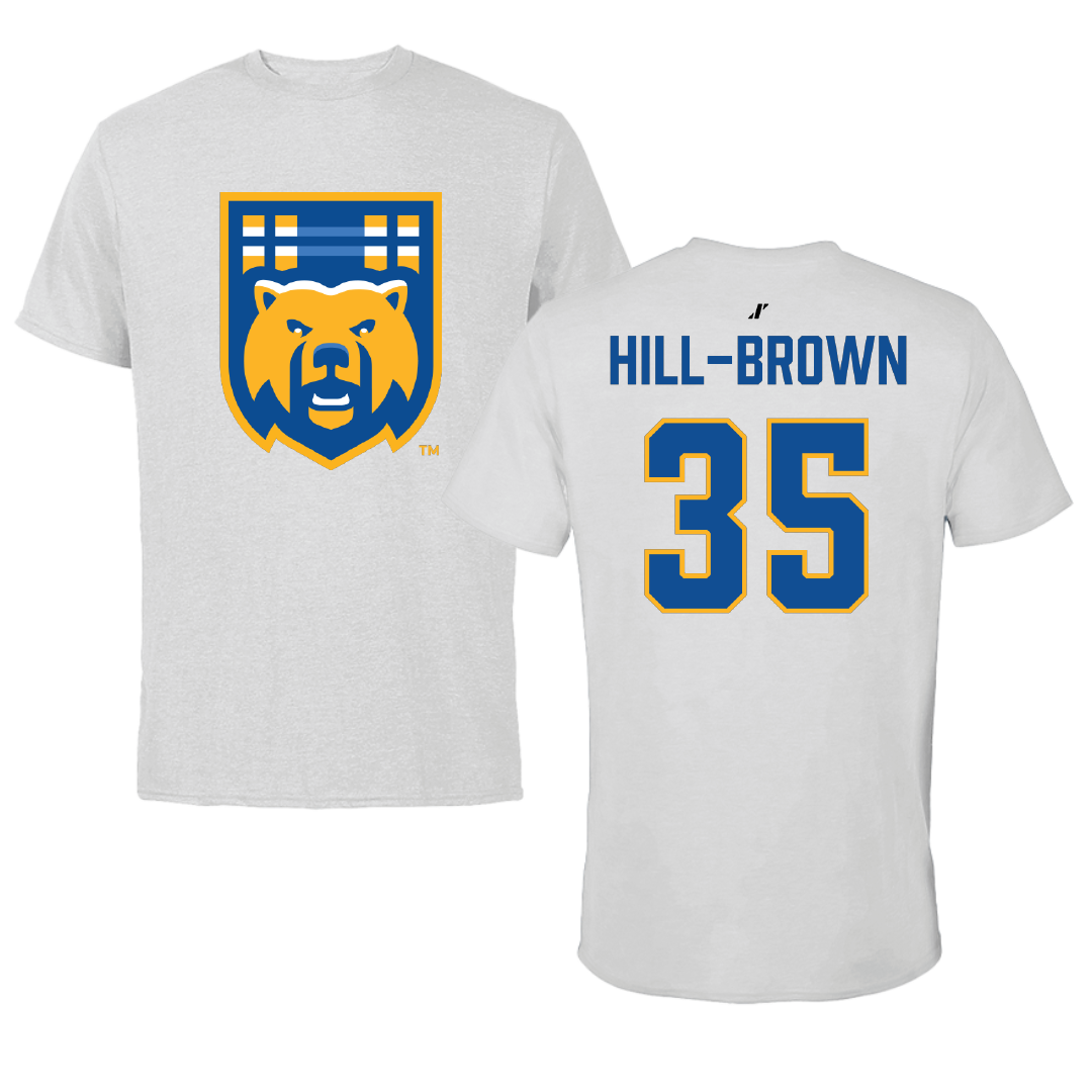 University of California-Riverside Basketball Light Gray Tee - #35 Tiairra Hill-Brown