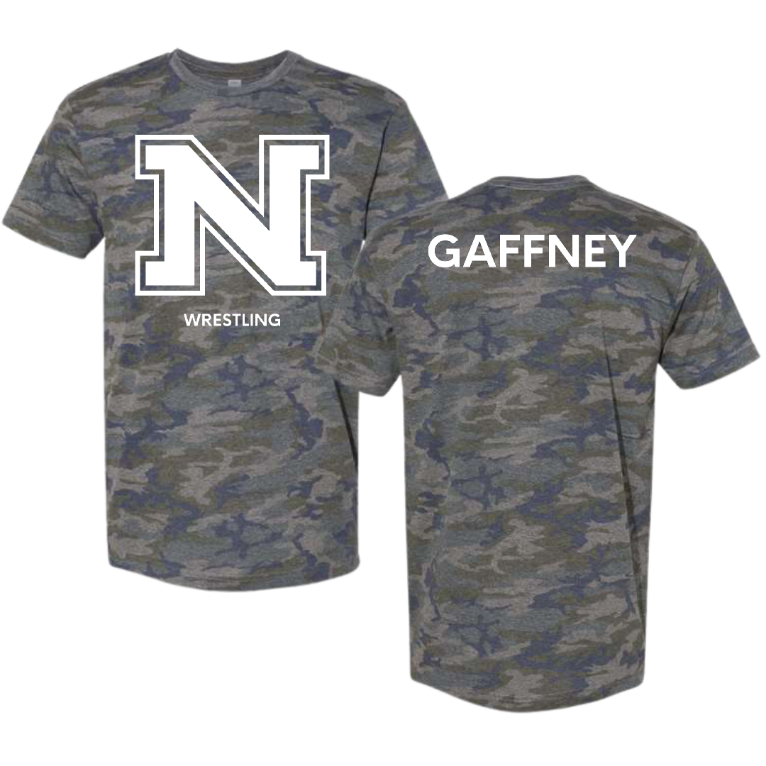 Northern Michigan University Wrestling (W) Vintage Camo Tee - Noelle Gaffney