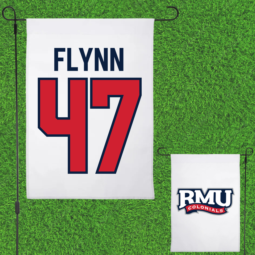 Robert Morris University Football White Garden Flag - #47 Mack Flynn