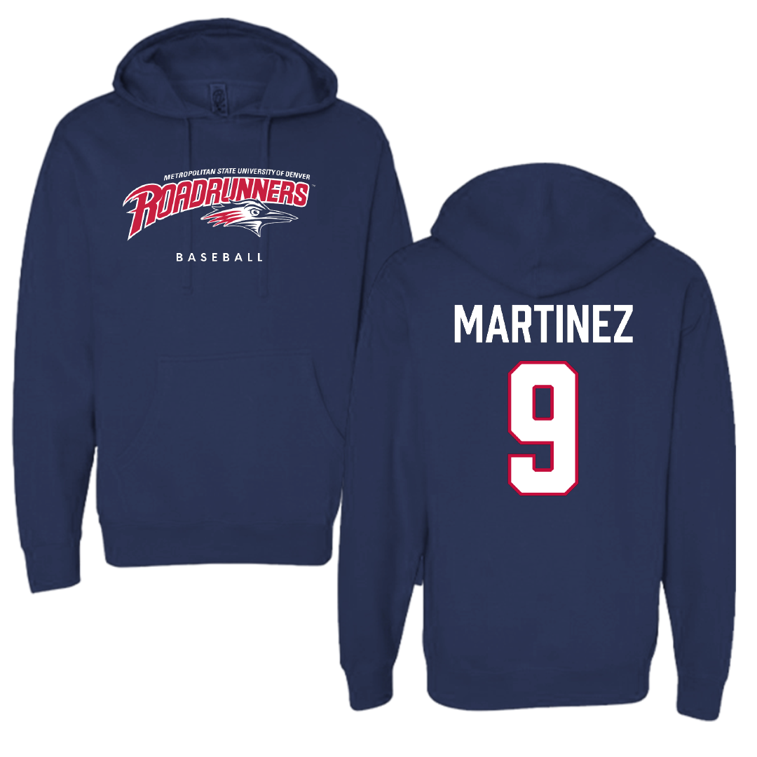 Metropolitan State University of Denver Baseball Navy Hoodie - #9 Alek Martinez