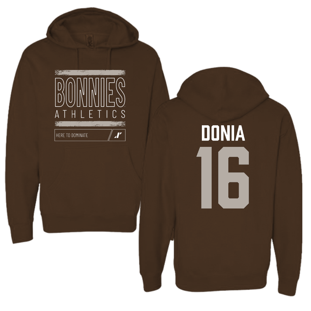 St. Bonaventure University Soccer Brown Dominate Hoodie - #16 Alessia Donia