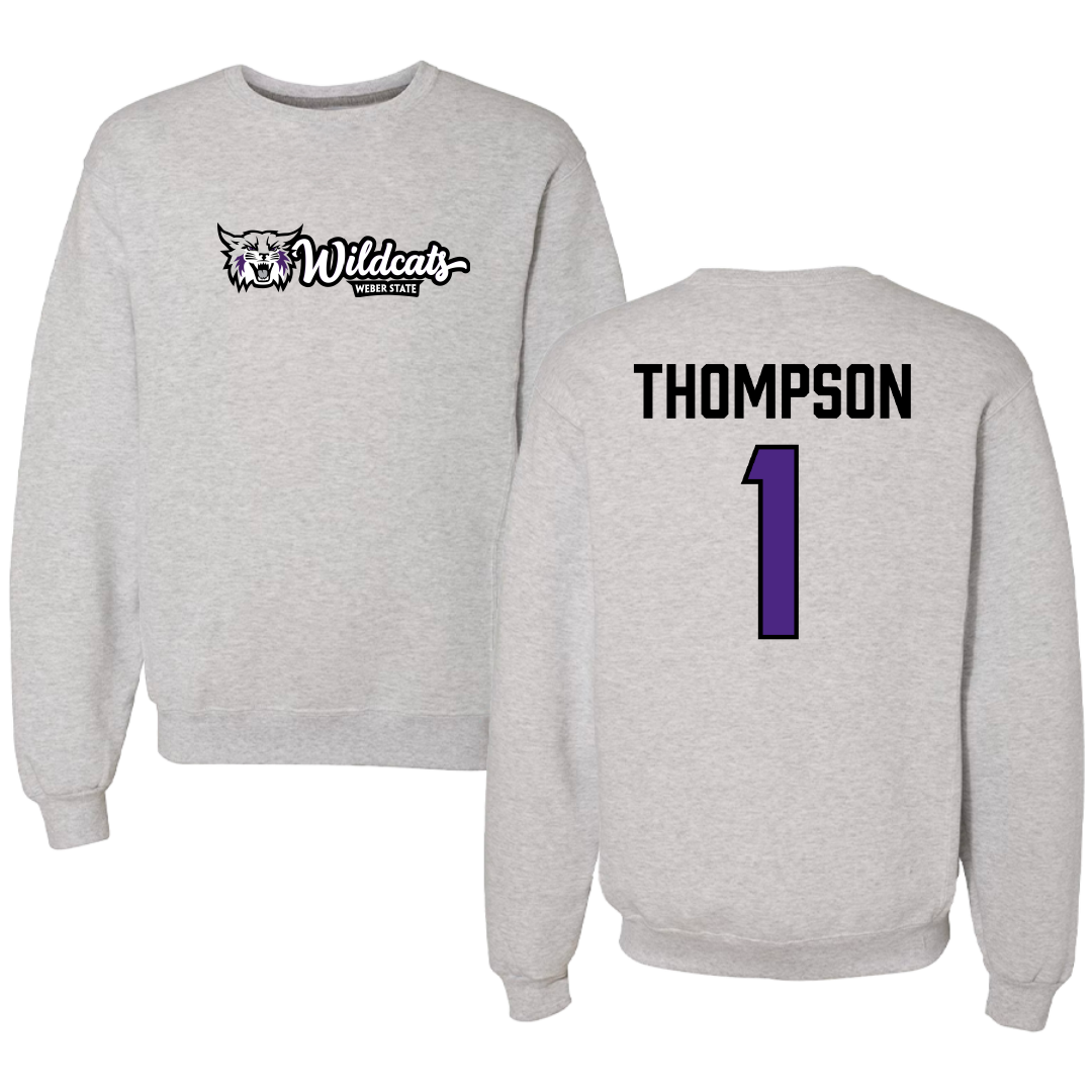 Weber State University Football Gray Crewneck - #1 Keahnist Thompson