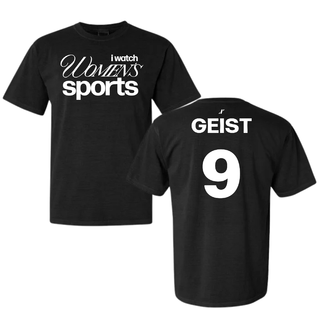 Metropolitan State University of Denver Softball Black WHM Comfort Colors Tee - #9 Jaiden Geist