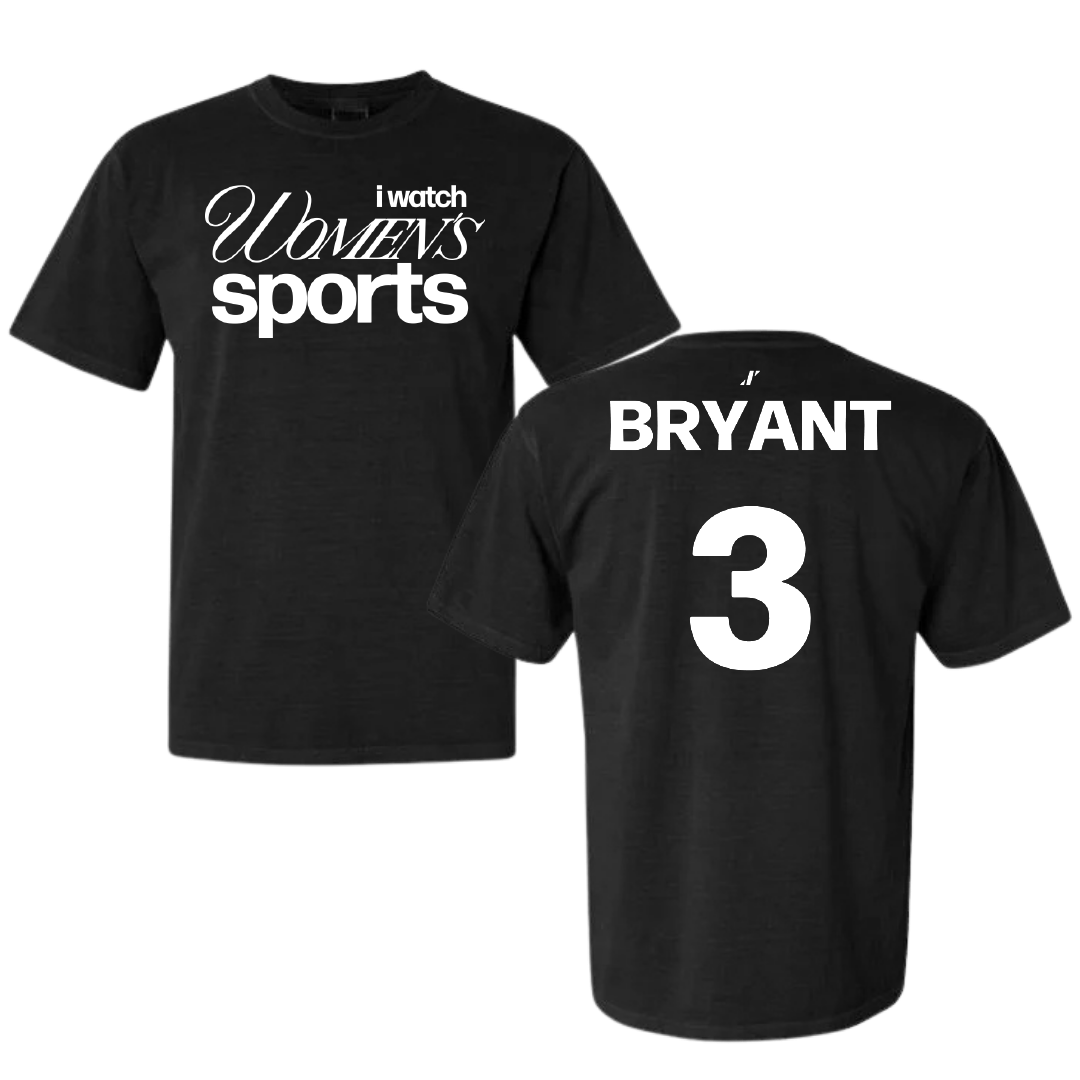 Jackson State University Volleyball Black WHM Comfort Colors Tee - #3 Trinity Bryant