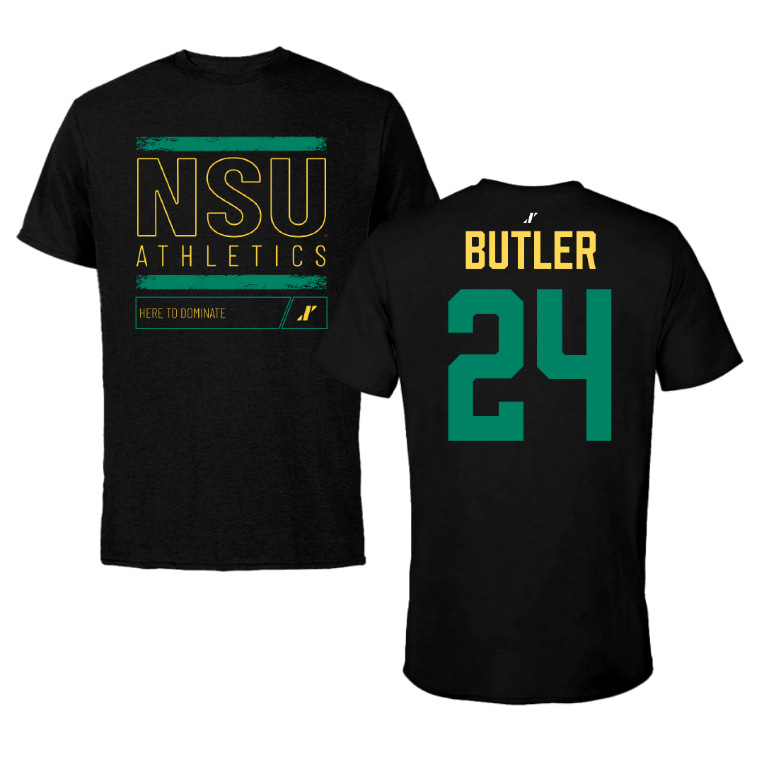 Norfolk State University Football Black Dominate Tee - #24 Chris Butler