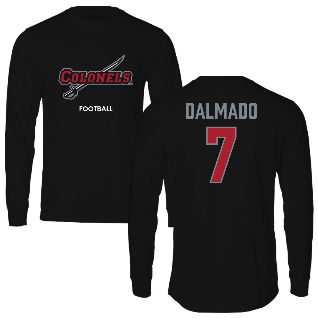 Nicholls State University Football Black Colonels Long Sleeve - #7 Jake Dalmado