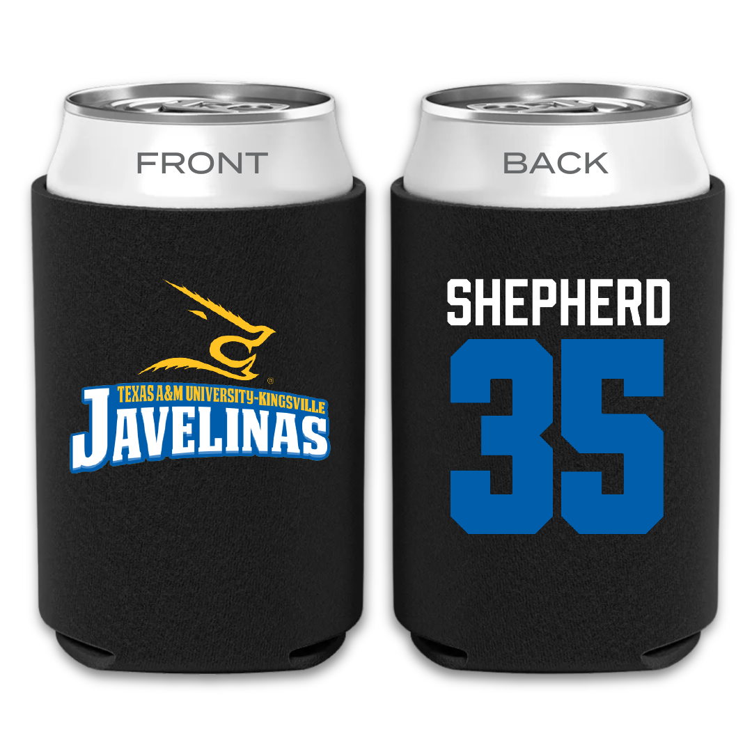 Texas A&M University-Kingsville Baseball Black Can Cooler - #35 Karson Shepherd