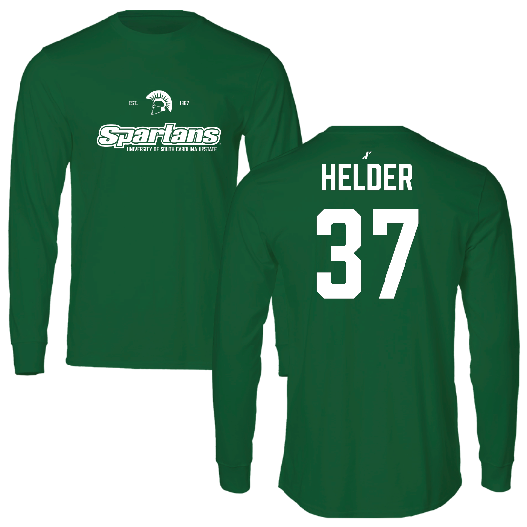 University of South Carolina-Upstate Baseball Green General Long Sleeve - #37 Gabe Helder