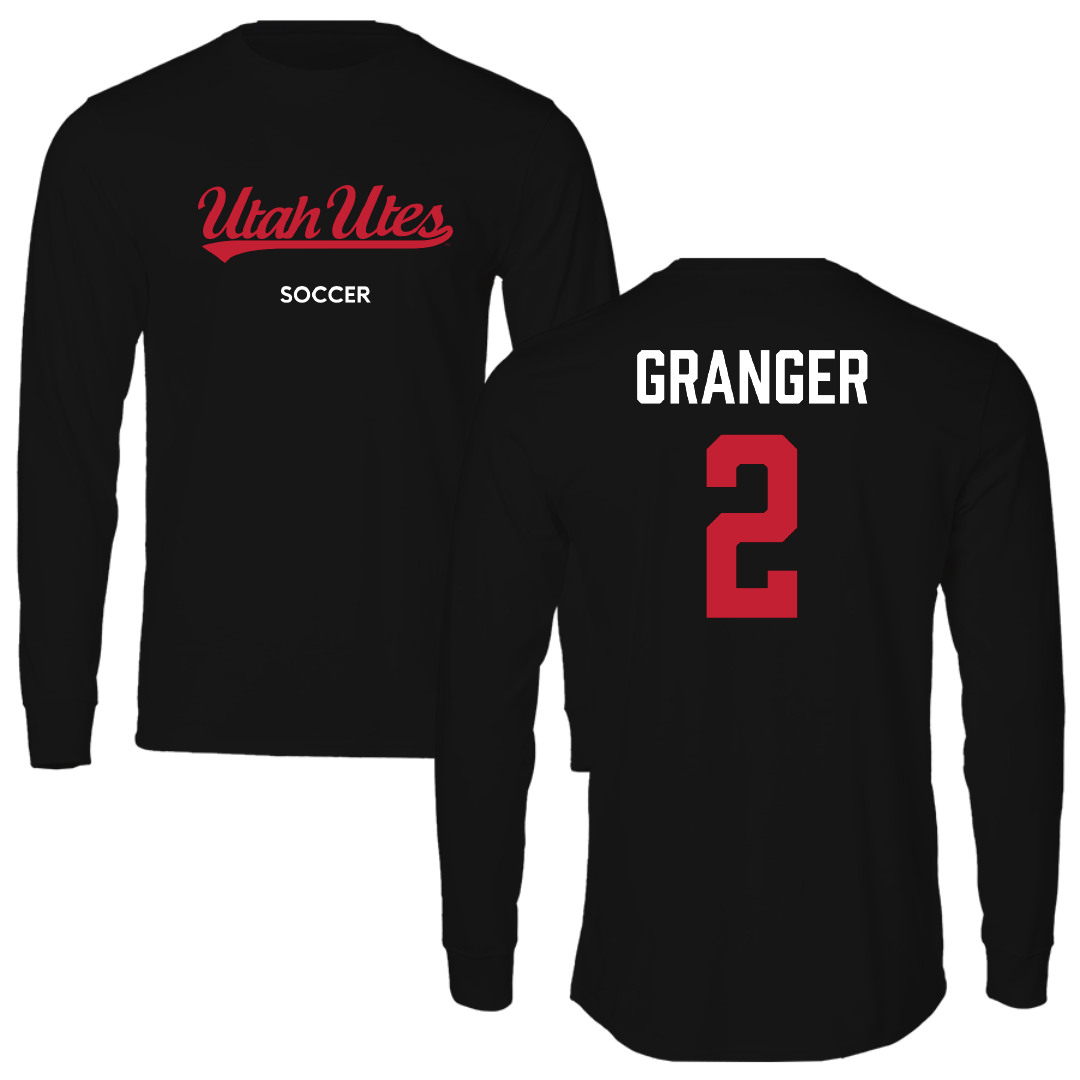 University of Utah Soccer (W) Black Utes Long Sleeve - #2 Maryn Granger