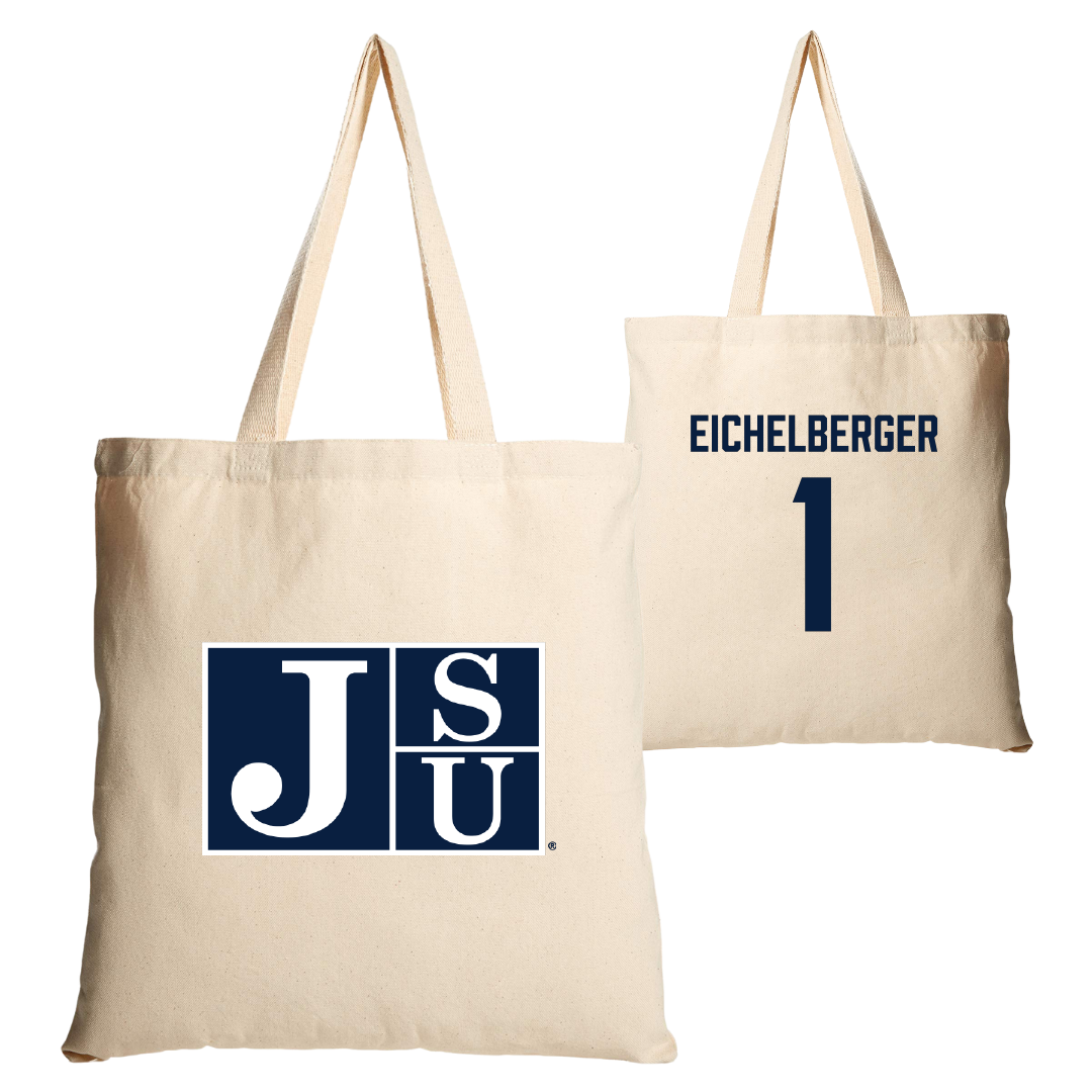 Jackson State University Baseball Tan Canvas Tote Bag - #1 Joseph Eichelberger