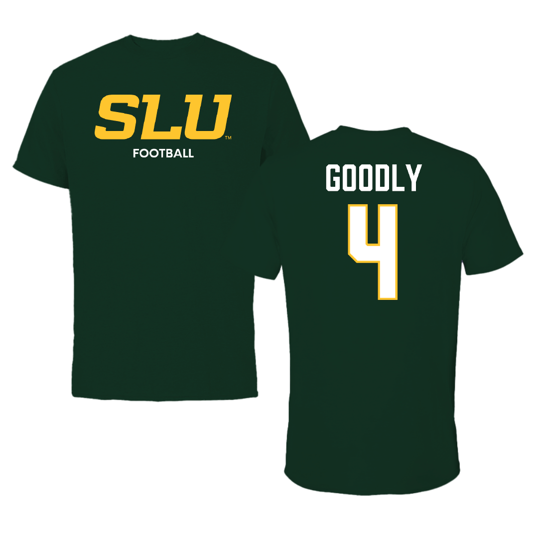 Southeastern Louisiana University Football Forest Green Performance Tee - #4 Ian Goodly