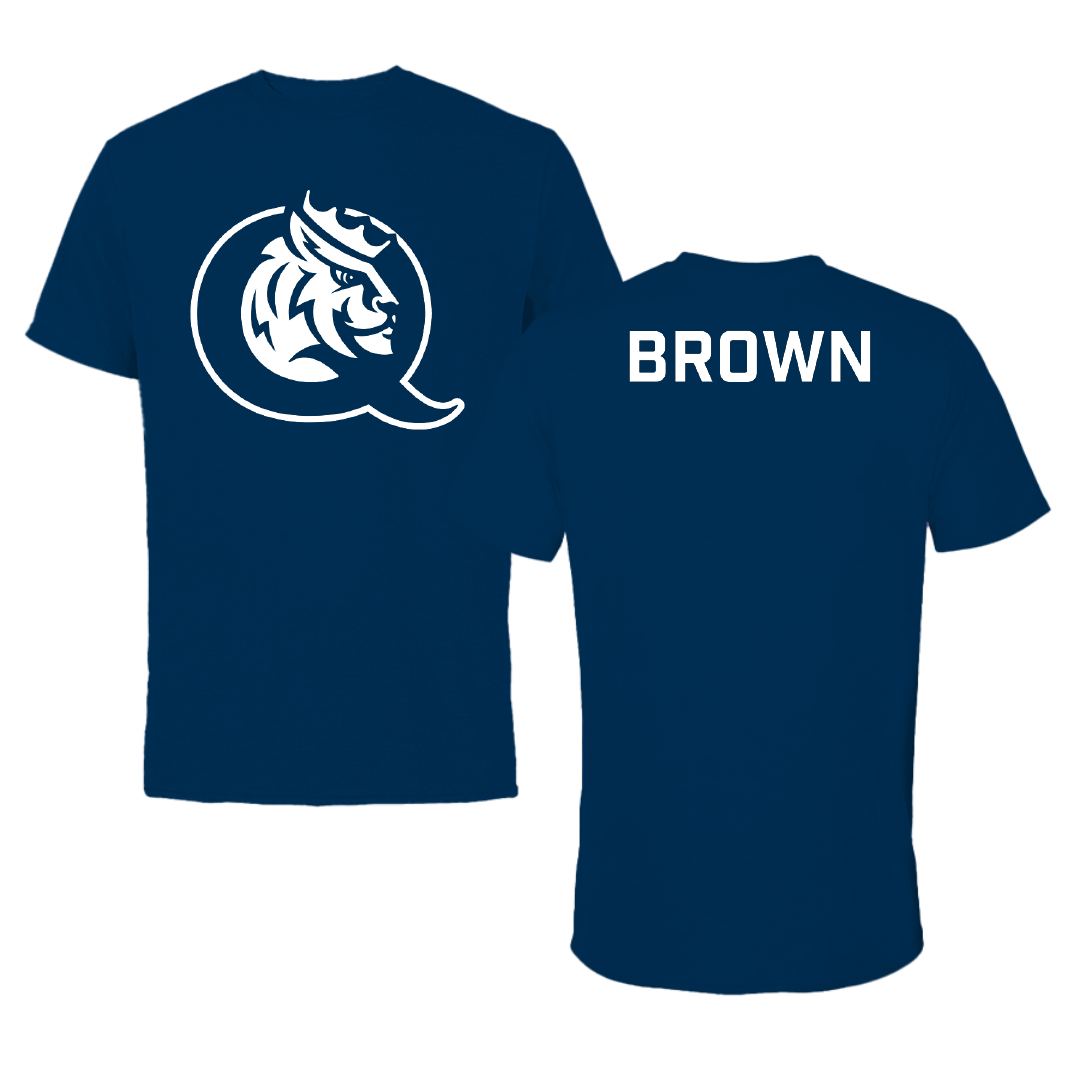 Queens University of Charlotte TF and XC Navy Mascot Tee - Jada Brown