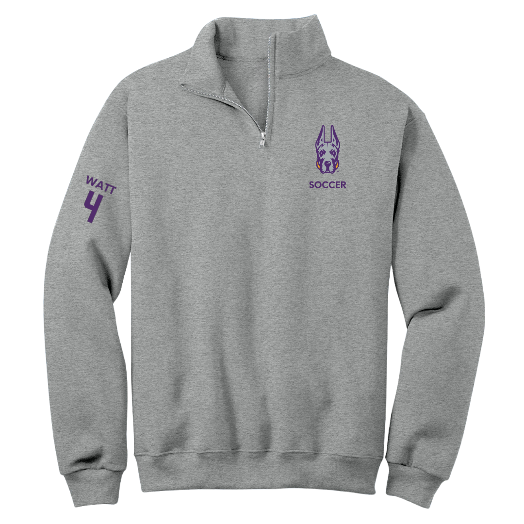 University at Albany Soccer (M) Sport Gray Quarter-Zip - #4 Lucas Watt