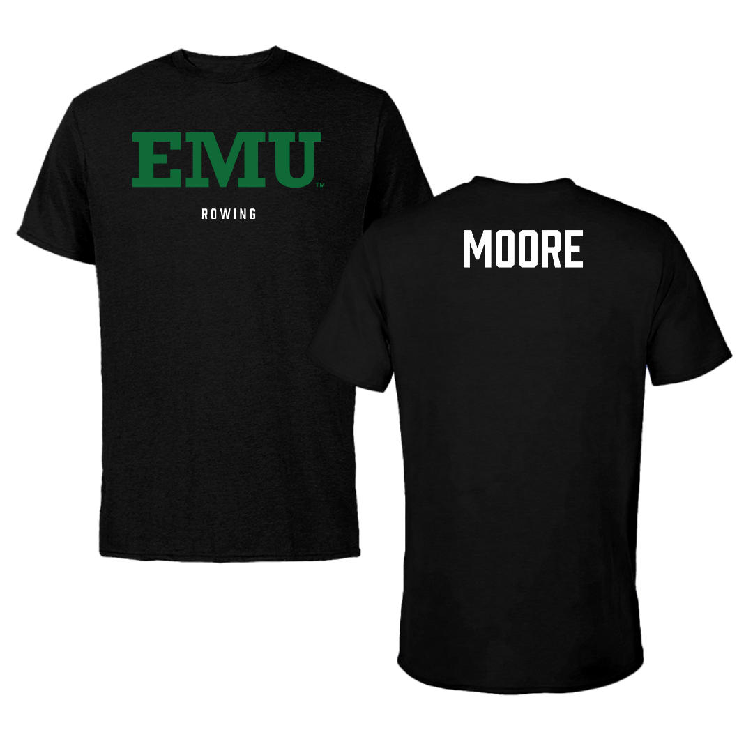 Eastern Michigan University Rowing Black Performance Tee - Kendall Moore