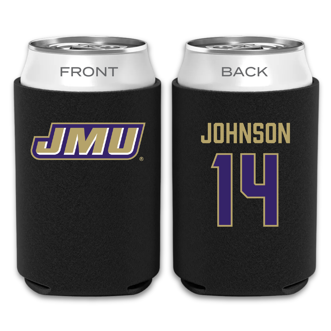 James Madison University Softball Black Can Cooler - #14 Taylor Johnson