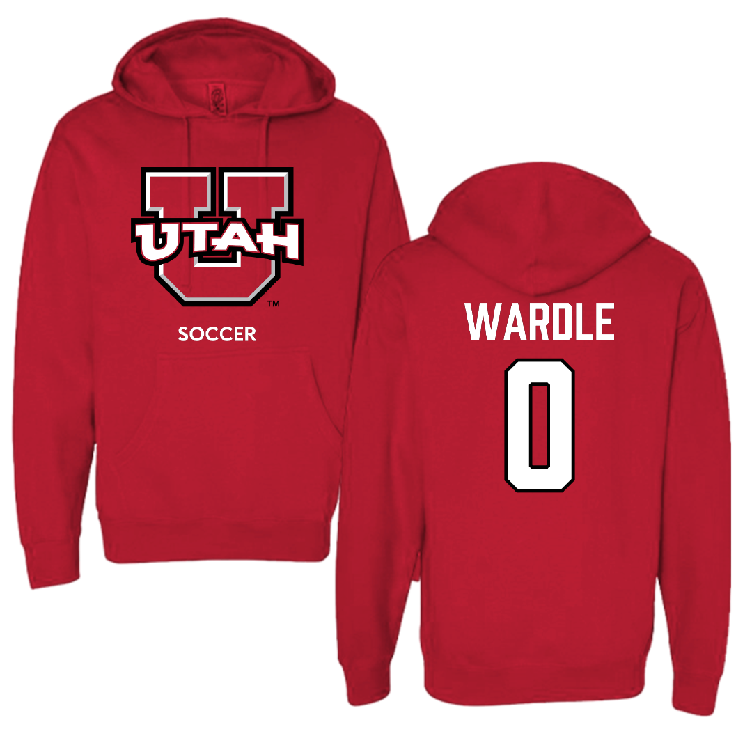 University of Utah Soccer (W) Red Utes Hoodie - #0 Kasey Wardle