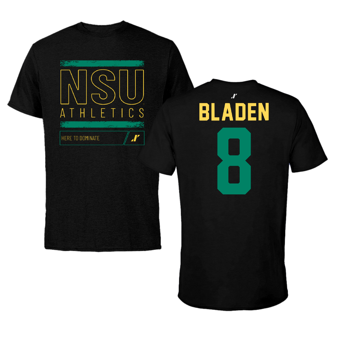 Norfolk State University Basketball Black Dominate Performance Tee - #8 Tyrel Bladen