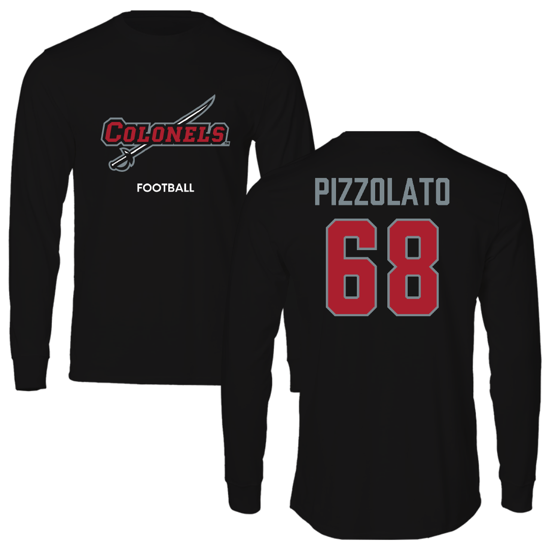 Nicholls State University Football Black Colonels Performance Long Sleeve - #68 Robbie Pizzolato