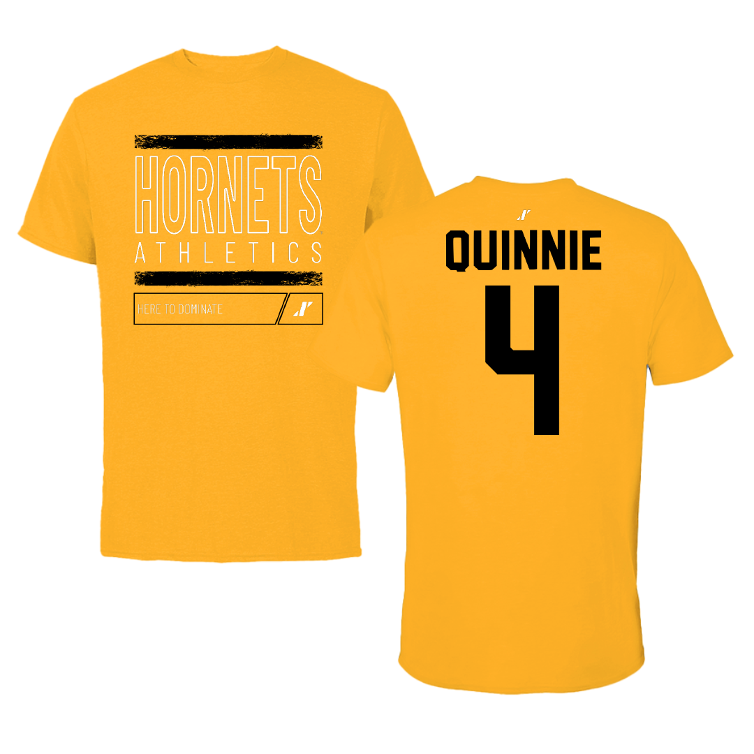 Alabama State University Softball Gold Dominate Tee - #4 Mason Quinnie