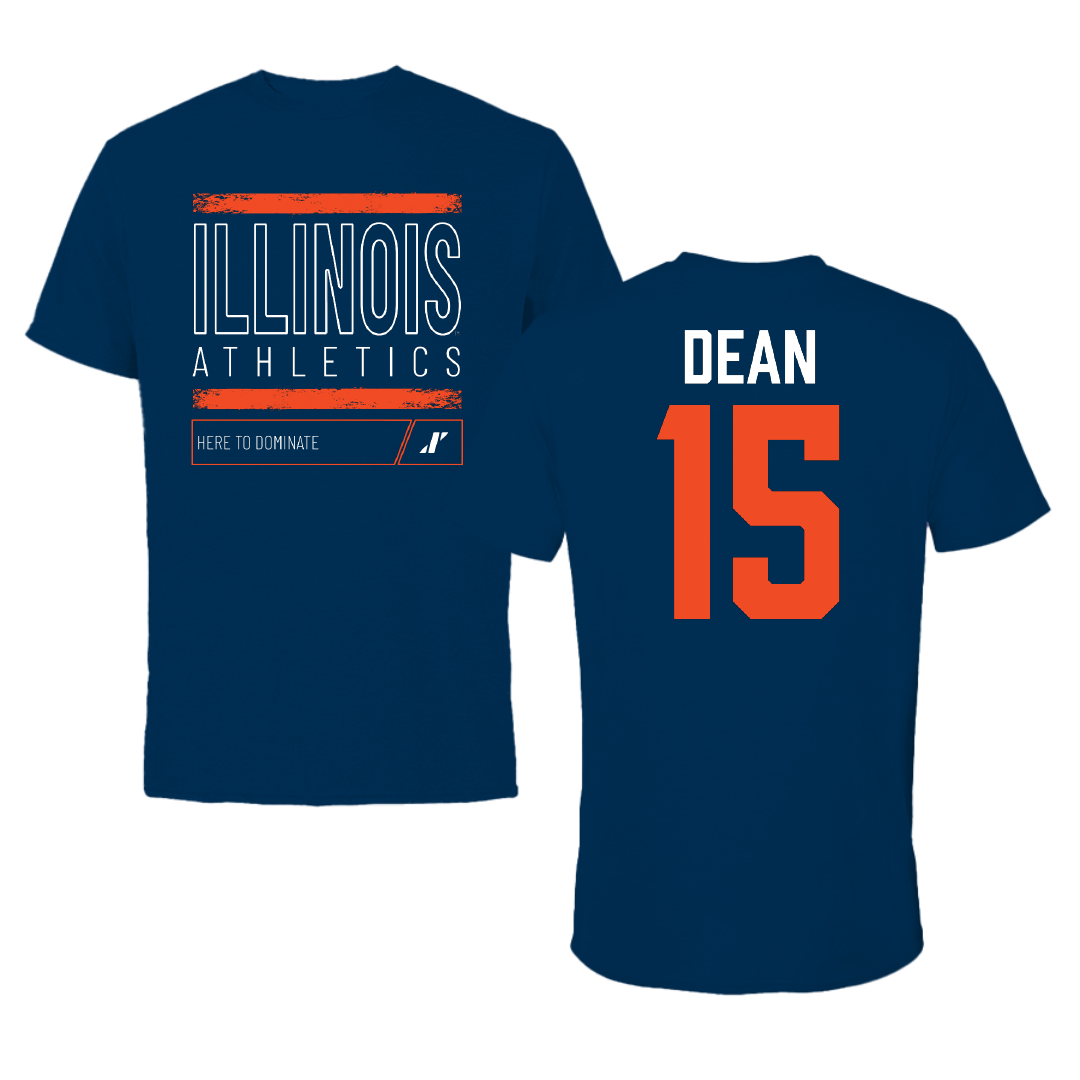University of Illinois Volleyball Navy Dominate Tee - #15 Gabby Dean