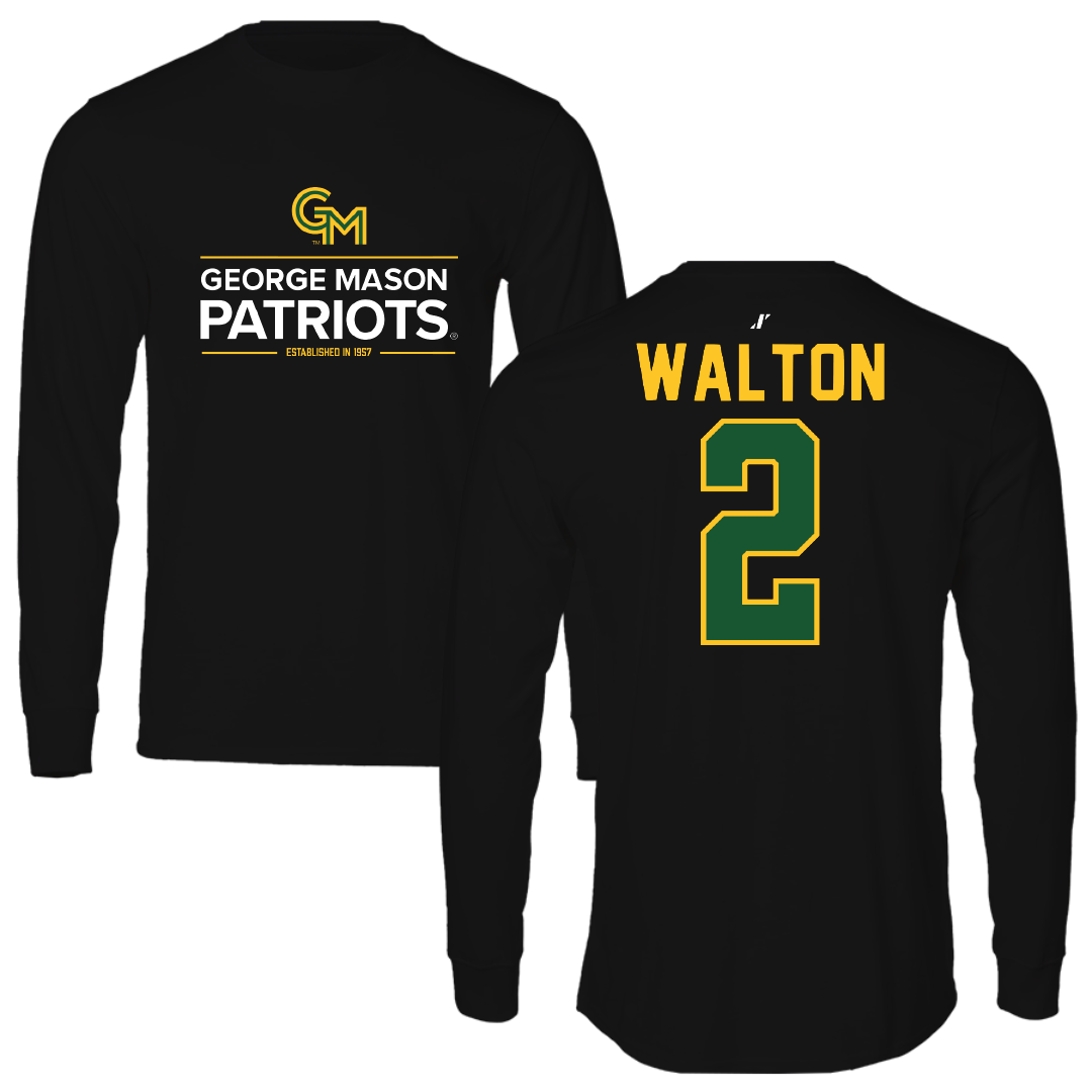 George Mason University Basketball Black General Performance Long Sleeve - #2 Zahirah Walton