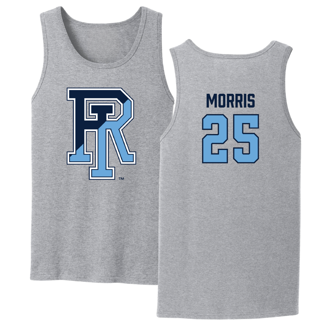 University of Rhode Island Baseball Sport Gray Tank Top - #25 Zach Morris