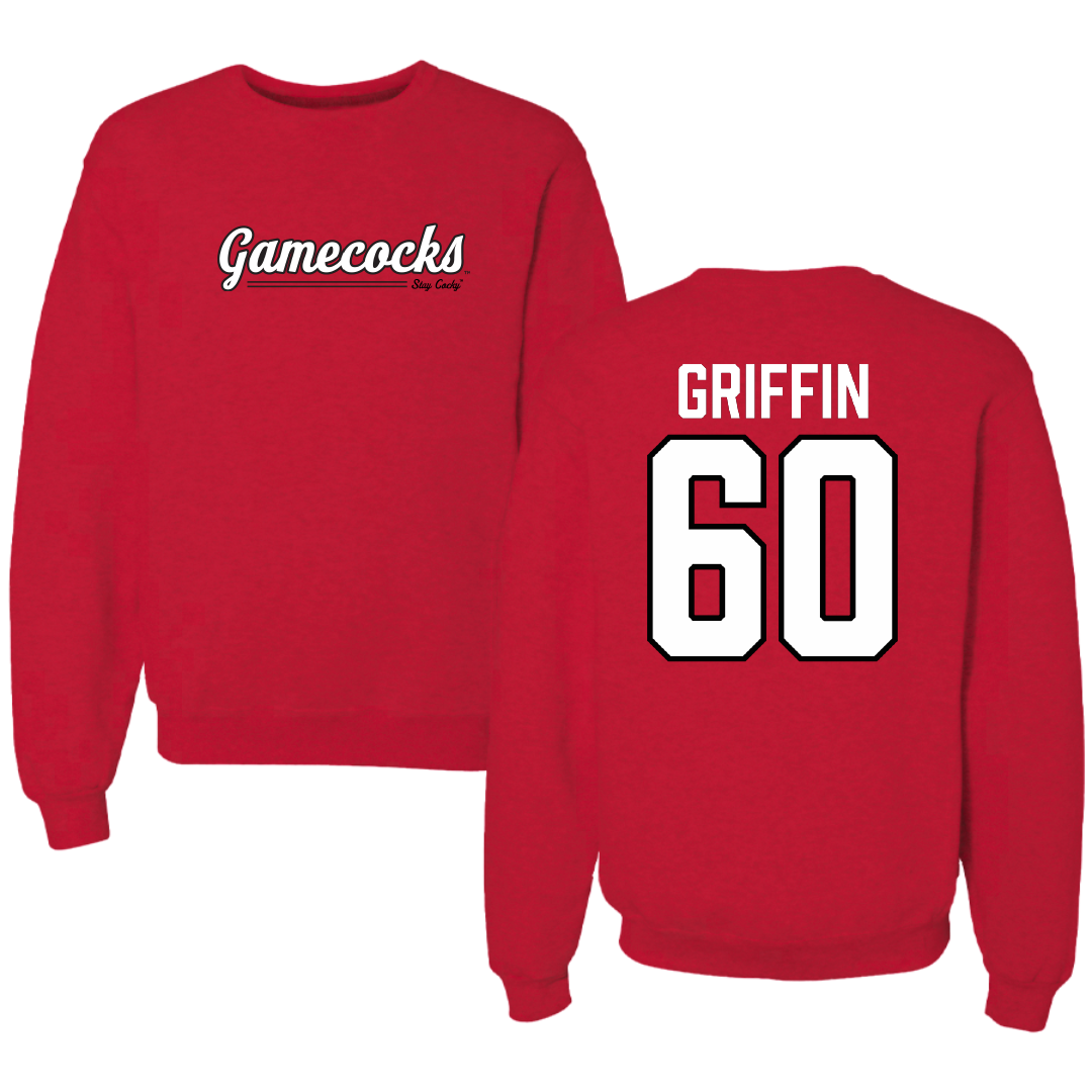 Jacksonville State University Football Red General Crewneck - #60 Cameron Griffin