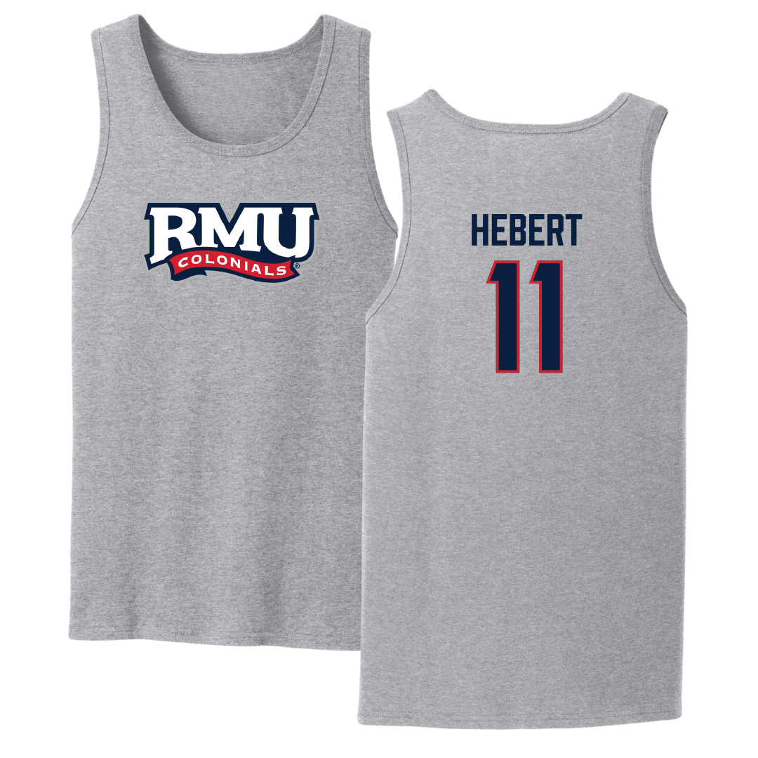 Robert Morris University Ice Hockey Sport Gray Tank Top - #11 Cameron Hebert