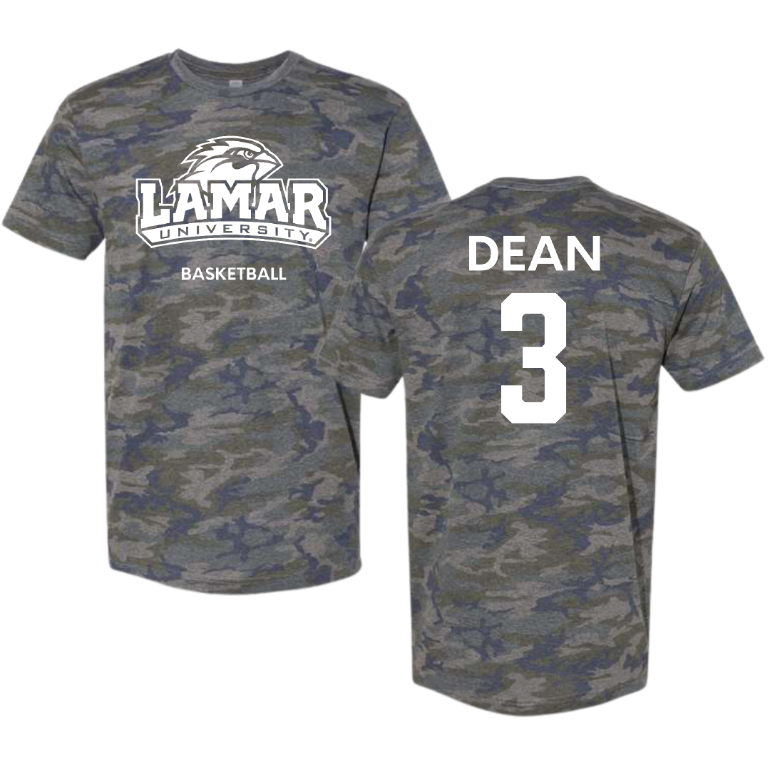 Lamar University Basketball (W) Vintage Camo Tee - #3 Sabria Dean