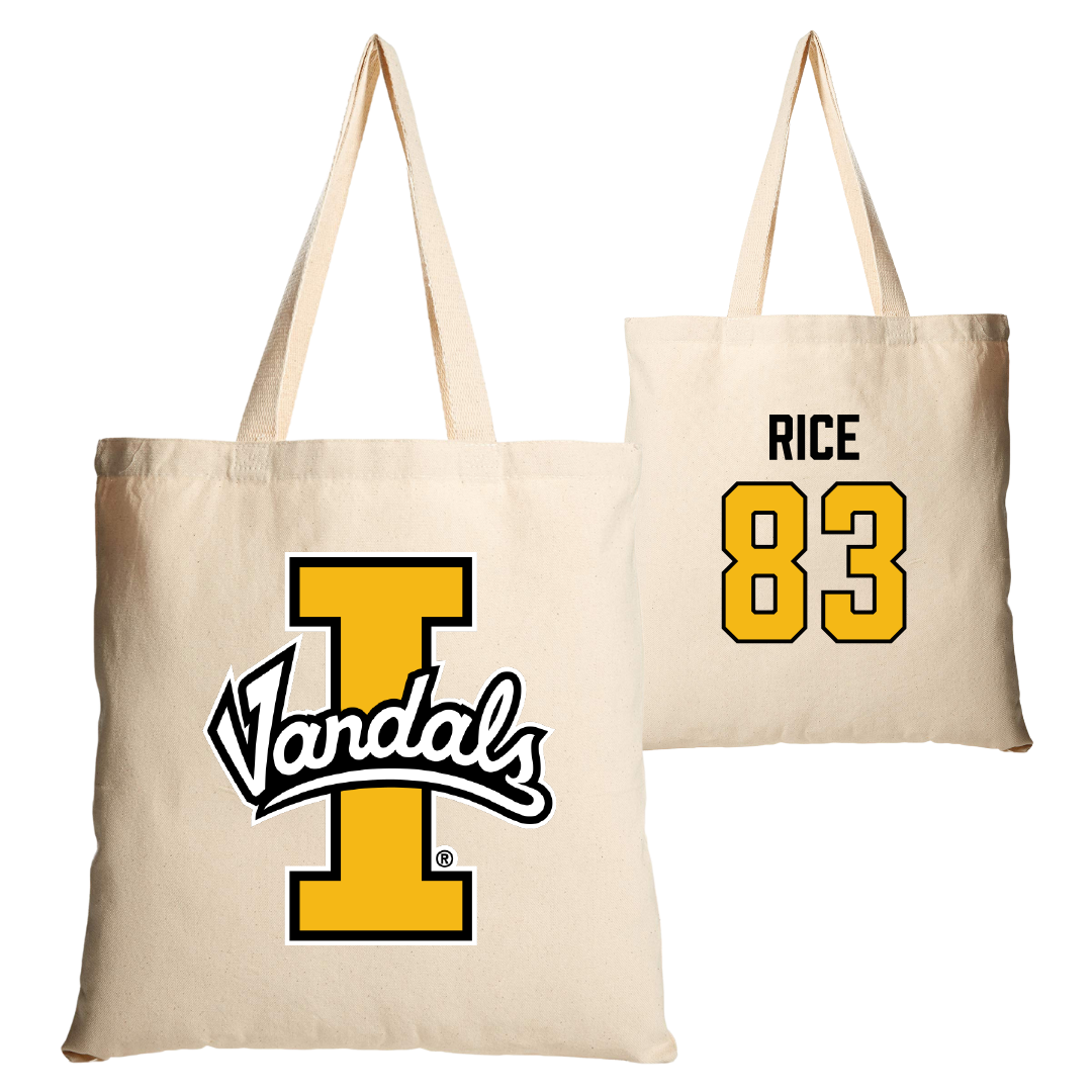 University of Idaho Football Tan Canvas Tote Bag - #83 Brayden Rice