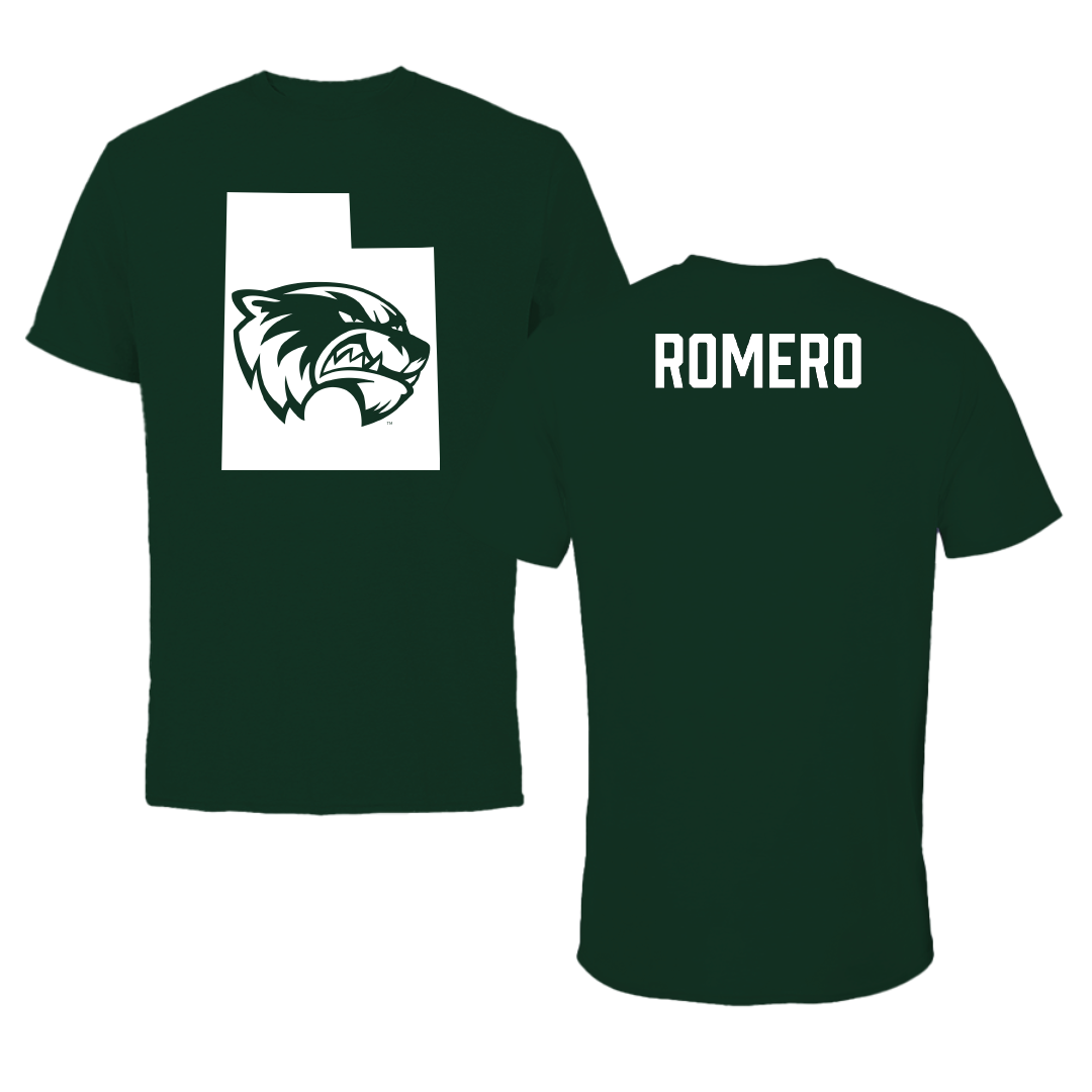 Utah Valley University Wrestling Forest Green State Performance Tee - Jakob Romero