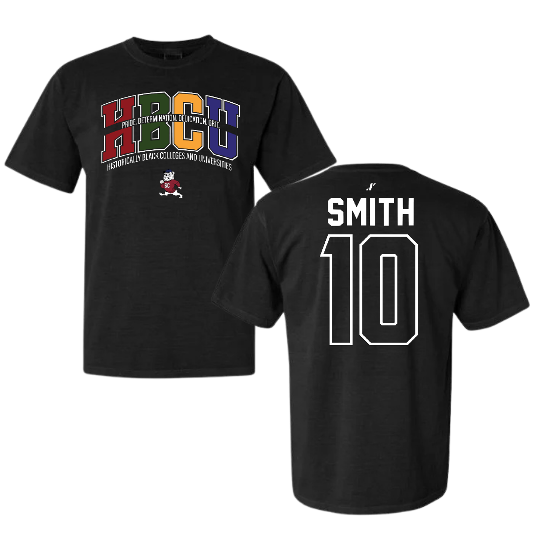 South Carolina State University Football Black HBCU Comfort Colors Tee - #10 Tyler Smith