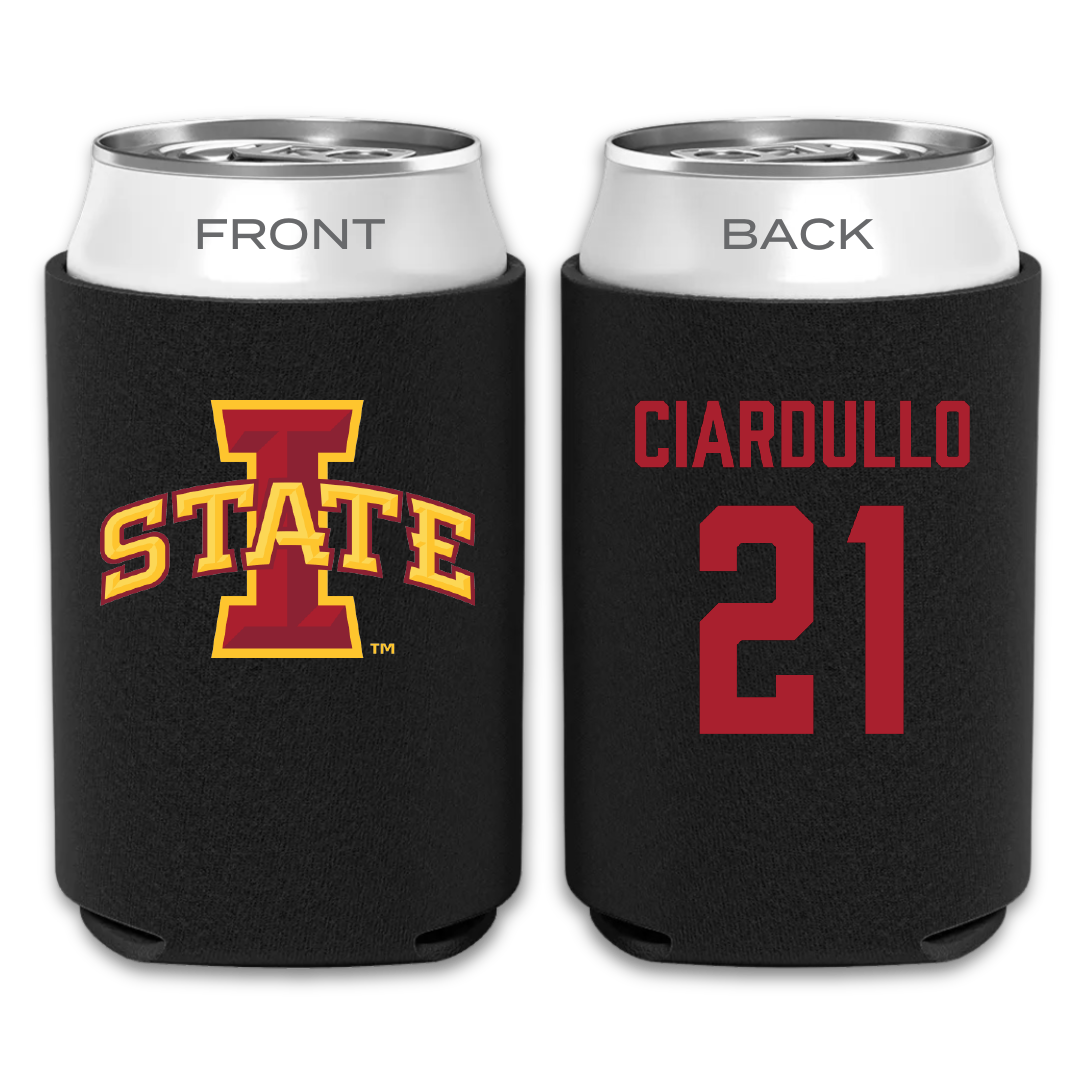 Iowa State University Soccer Black Can Cooler - #21 Ella Ciardullo