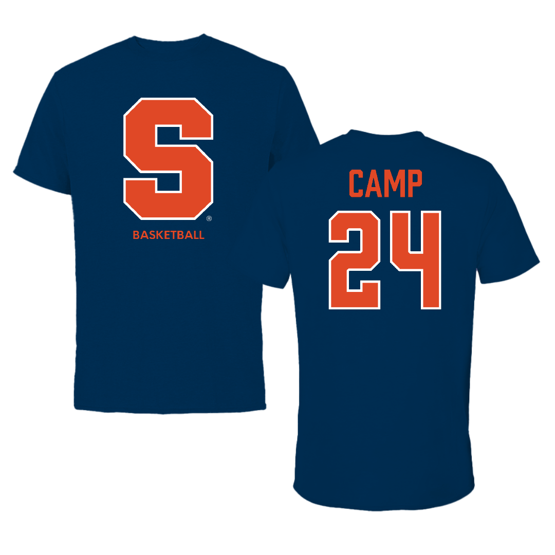 Syracuse University Basketball (W) Navy Primary Tee - #24 Dominique Camp
