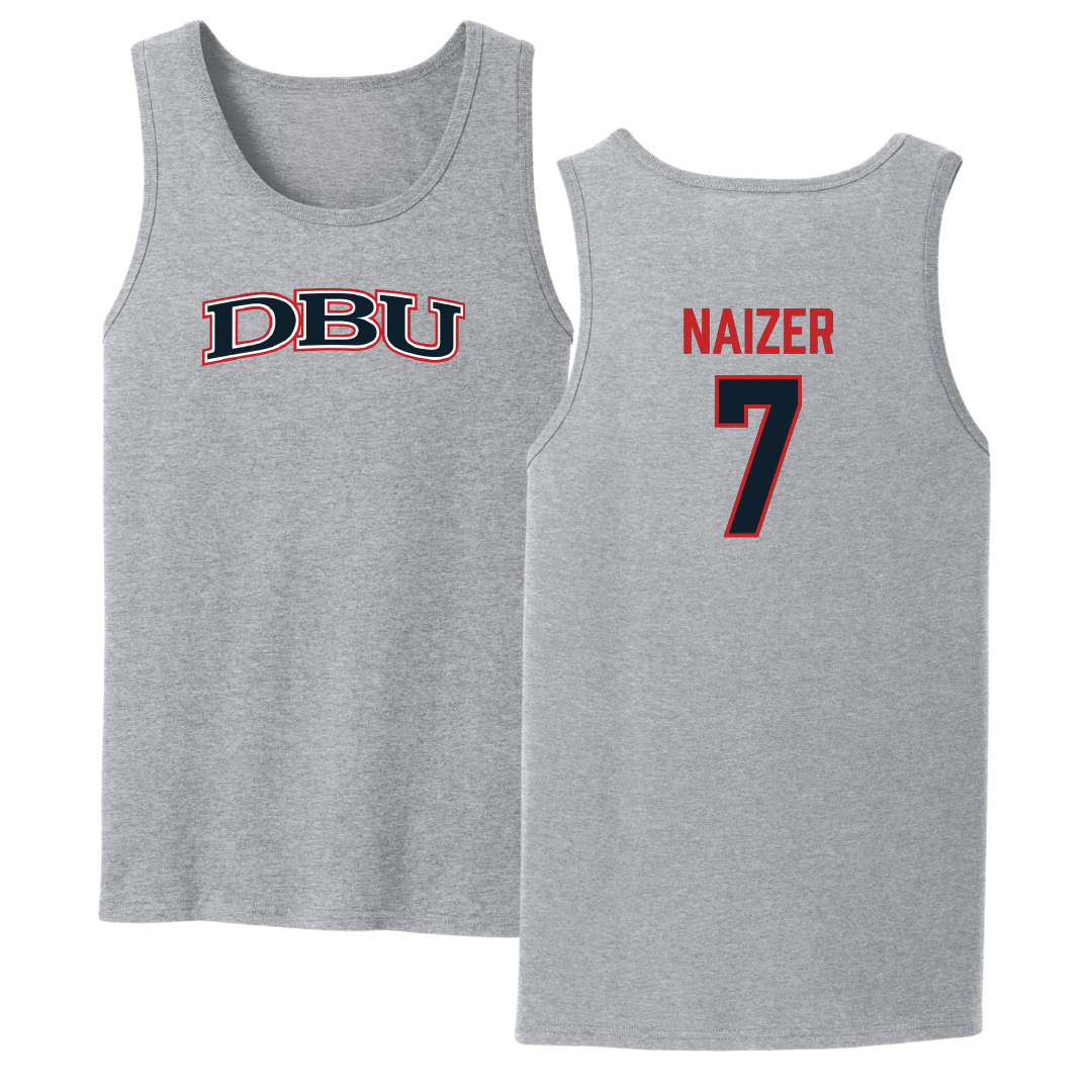 Dallas Baptist University Soccer Sport Gray Tank Top - #7 Kaleigh Naizer
