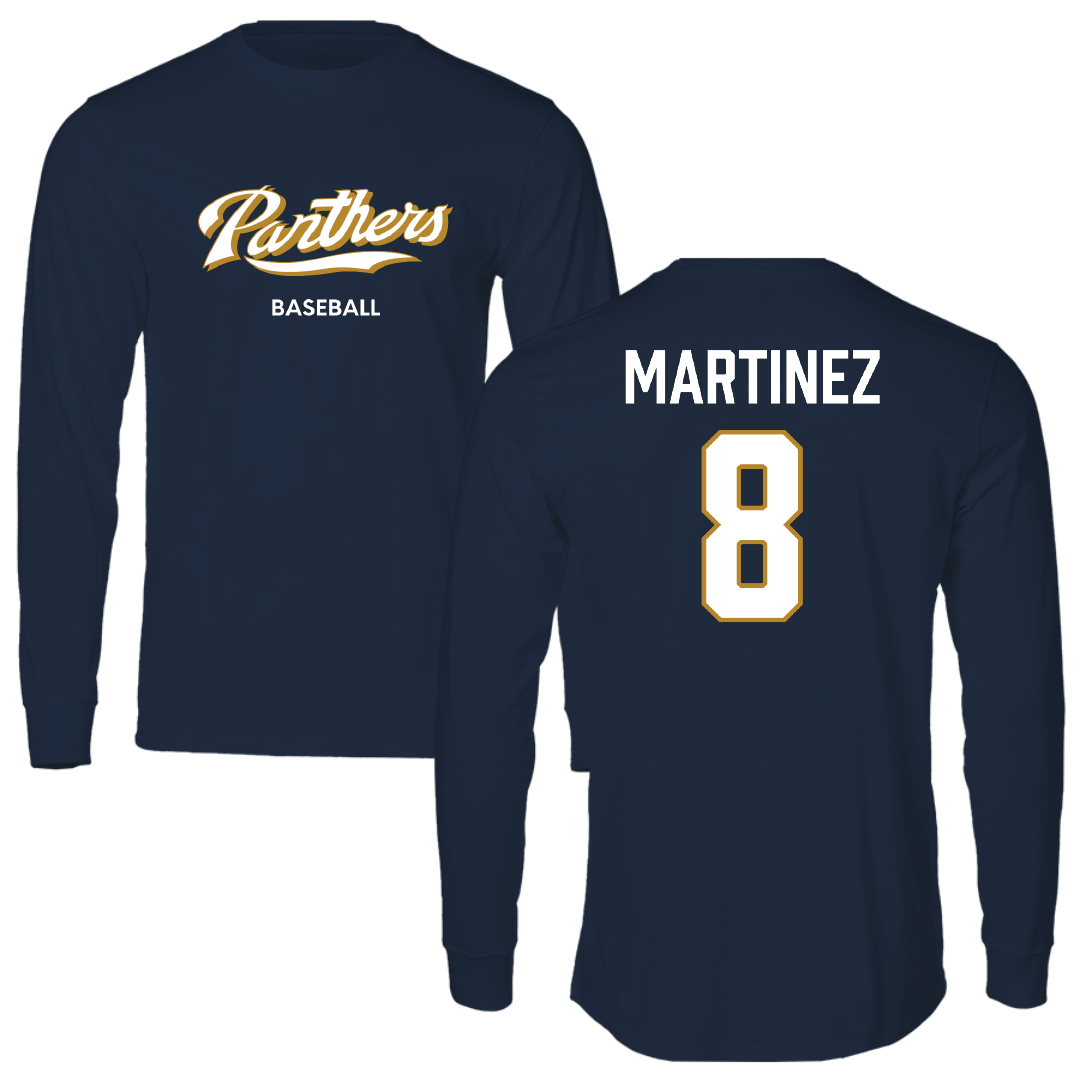 Florida International University Baseball Navy Performance Long Sleeve - #8 Andre Martinez