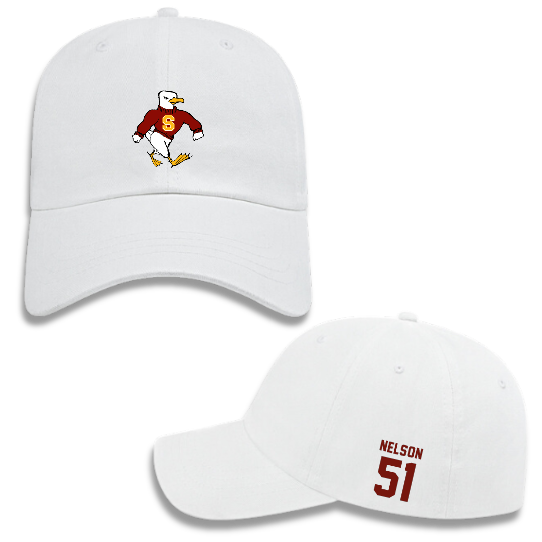 Salisbury University Football White Hat - #51 Matt Nelson