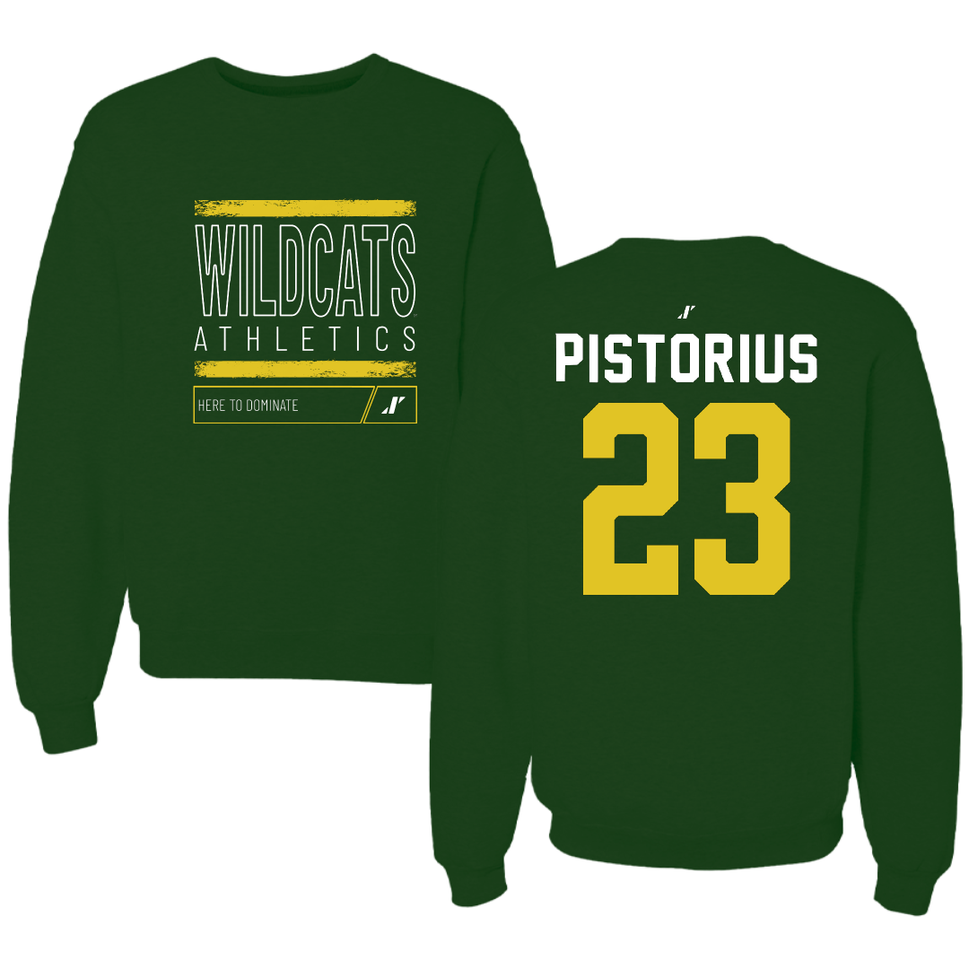 Northern Michigan University Soccer Forest Green Dominate Crewneck - #23 Molly Pistorius