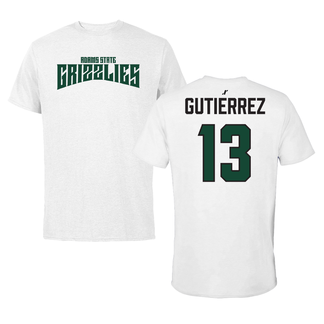 Adams State University Football White Classic Tee - #13 Xavier Gutierrez