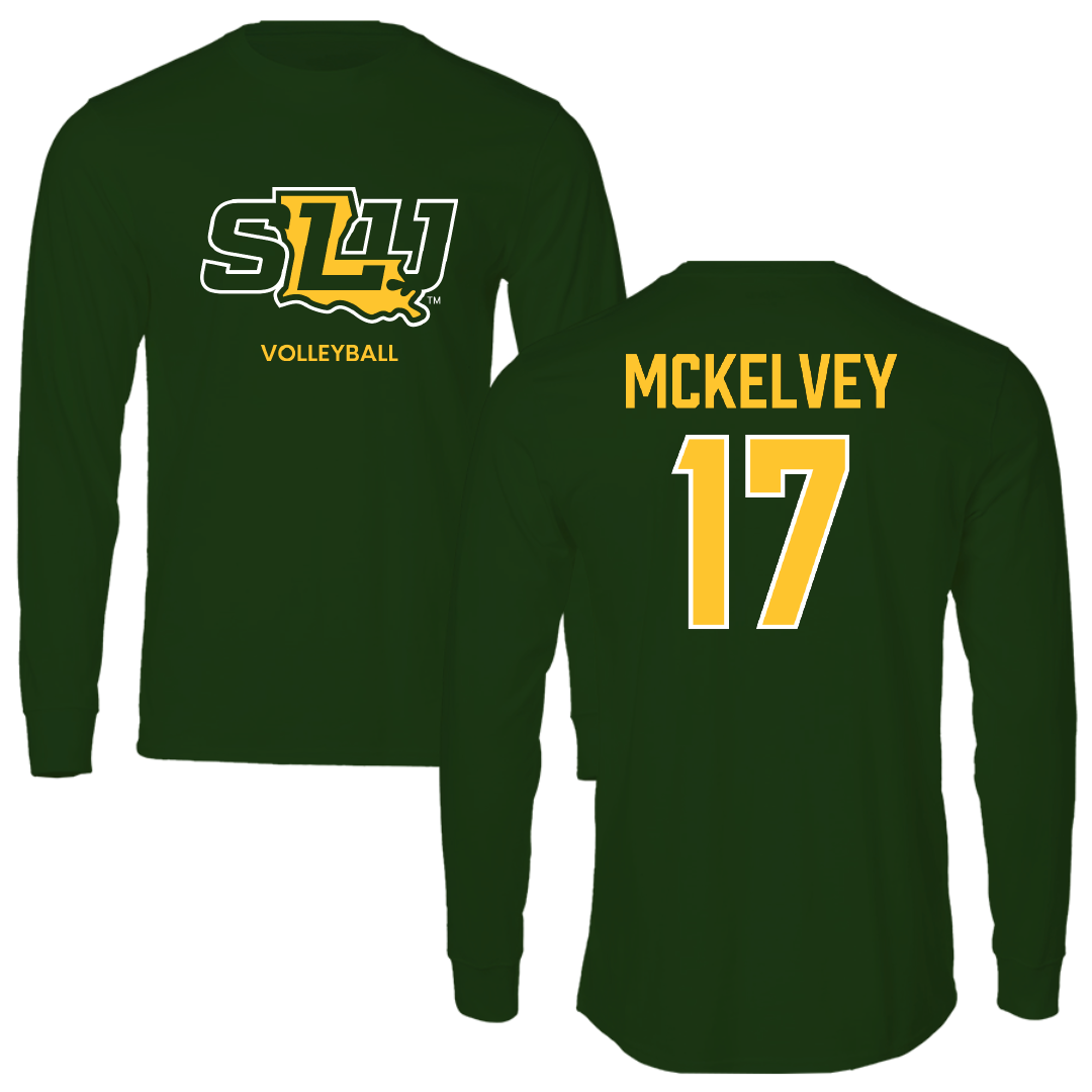 Southeastern Louisiana University Volleyball (W) Forest Green Long Sleeve - #17 Kyra McKelvey