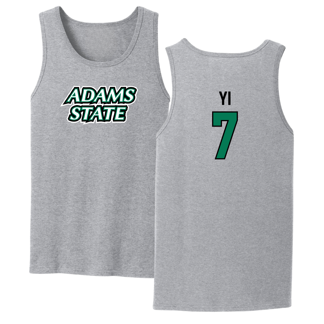 Adams State University Baseball Sport Gray Tank Top - #7 Austin Yi