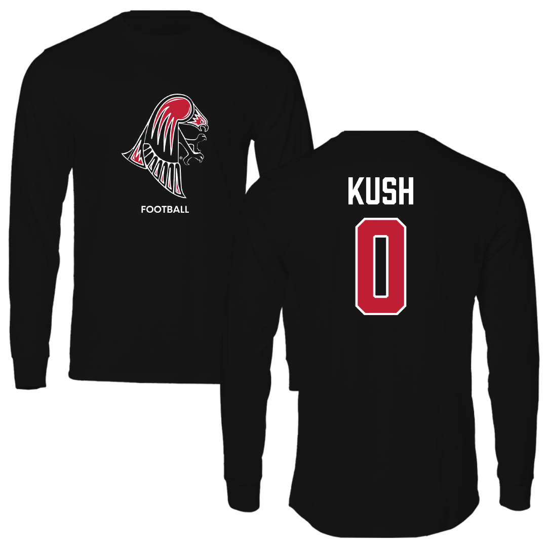 University of Wisconsin-River Falls Football Black Mascot Performance Long Sleeve - #0 Luke Kush